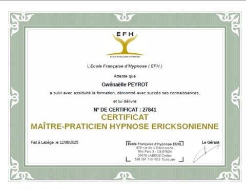 Formation hypnose psychologie